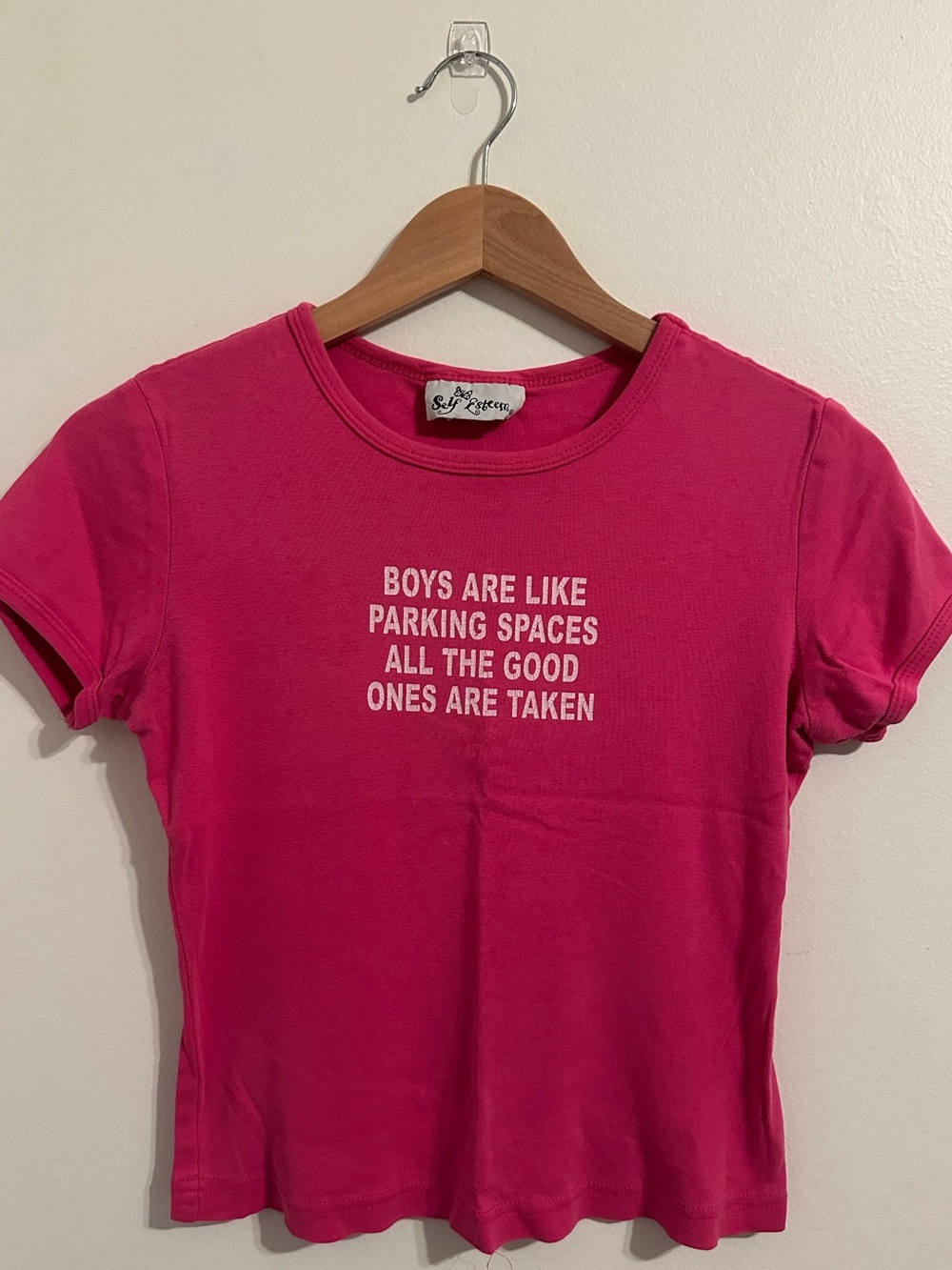 y2k pink baby tee